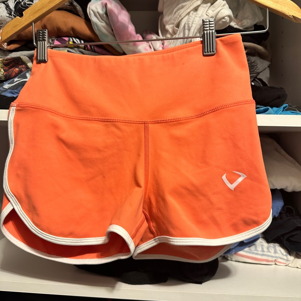 Size medium gym shorts orange
